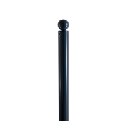 Ornamental bollard | Series 475B | � 76 mm | removable, self-engaging lockwith hot-dip galvanized ground socket part-no. 476.40approx. 400 mm below ground | with triangular locking mechanism acc. with DIN 3223 | without eyelet